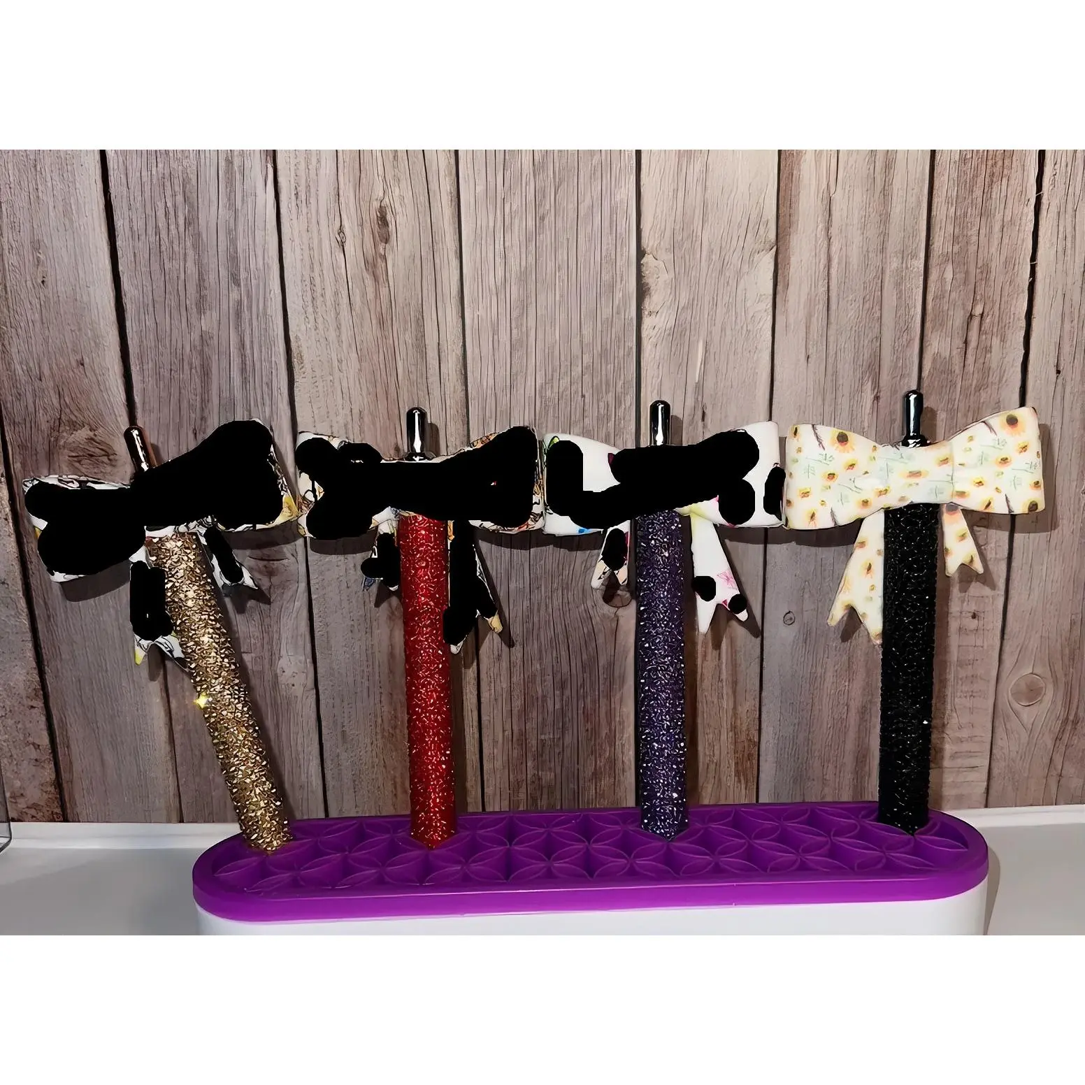 Dark Purple Rhinestone with Design bow