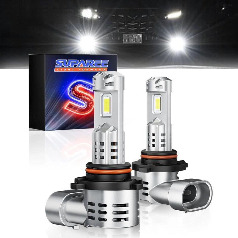 SUPAREE 9005 HB3 LED Headlight Bulbs 20000LM Ultra Bright 6500K Cool White Built-In Fan 5-Min Plug & Play Install 50000+ Hr Lifespan for Toyota Ford Chevrolet Jeep - Automotive