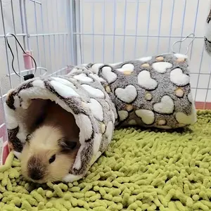 Plush Hamster Hammock Bed, Soft Plush Tunnel for Small Pets Like Guinea Pigs, Squirrels, Degus, Super Soft Pet Nesting Area