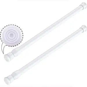 Adjustable Shower Curtain Rod, 2 Counts Durable Spring Loaded Window Curtain Rod, Bathroom Accessories for Home Hotel Dormitory