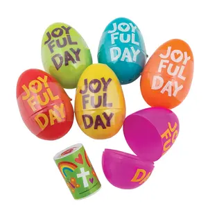 3" He Lives Prism-Filled Plastic Easter Eggs - 24 Pc.