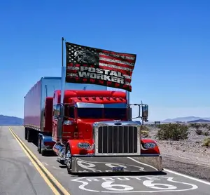 Postal Worker American Flag Eagle Design Outdoor Yard Garden Flag Double Sided Weather Resistant