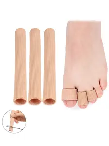 Toe Cushion, Toe Tubes Finger Sleeves Protector, Shoe Protector with Fabric and Gel Cushion for Corns, Blisters, Calluses, Hammer Toes and Fingers Protectors
