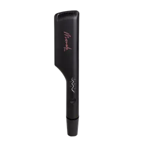 Mermade Hair Double Waver Black - Lightweight, Anti-Scald, 2-Sided Barrel, Ionic Ceramic Plates, Travel-Friendly, US Plug, 2-Year Warranty