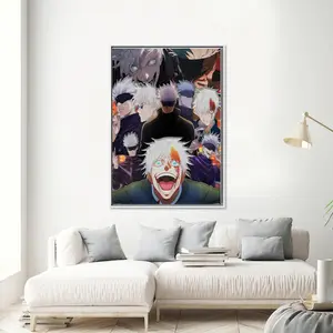 Gojo Canvas Art, Satoru Gojo Art, Jujutsu Kaisen Art, Anime Lover Gift, Japanese Canvas Art, modern Canvas Art, Gift For Boy, Gojo Poster