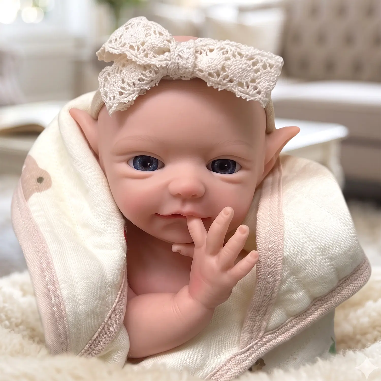 Mayfair Realistic Reborn Baby Dolls - 12 Inch/2.2lb Real Life Doll Girl Fairy With Drink And Wet System Newborn Lifelike Weighted Toddler With Full Body Silicone For Ages 3+ Gift Christmas New Year Birthday Present