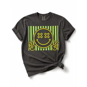 Plus/Reg Short Sleeve "Peace Smiley X Face" Graphic Tee