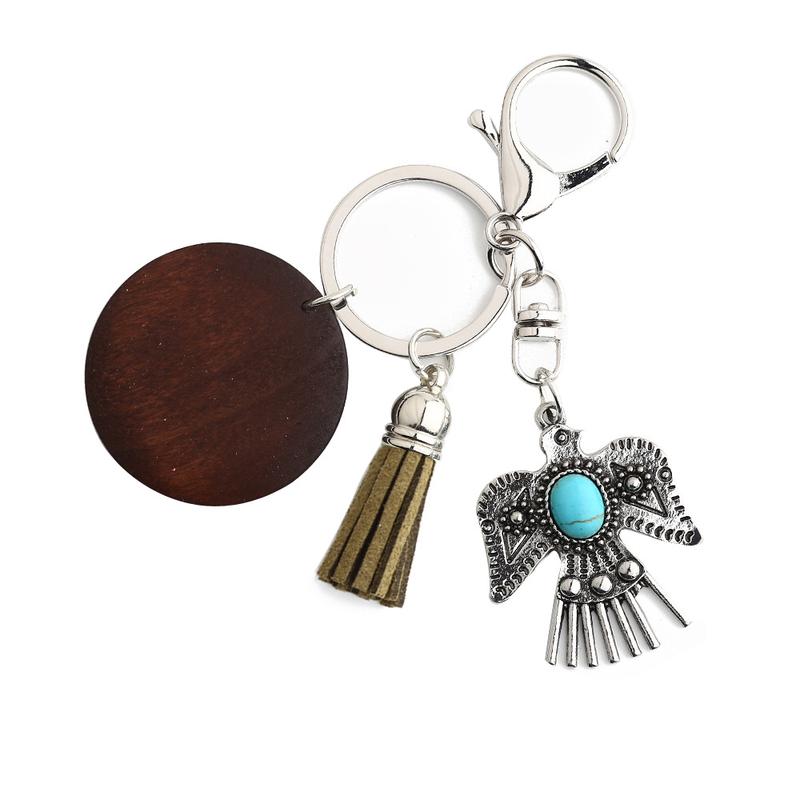 Bohemian Alloy Eagle Ethnic Pendant Vintage Western, American Eagle Keychain