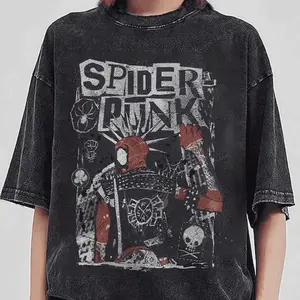 The Amazing Spider Punk Funny Graphic T-Shirt, Retro SSpider-mann Comic Tee Shirt, Unisex Sweatshirt, Hoodie Top Menswear