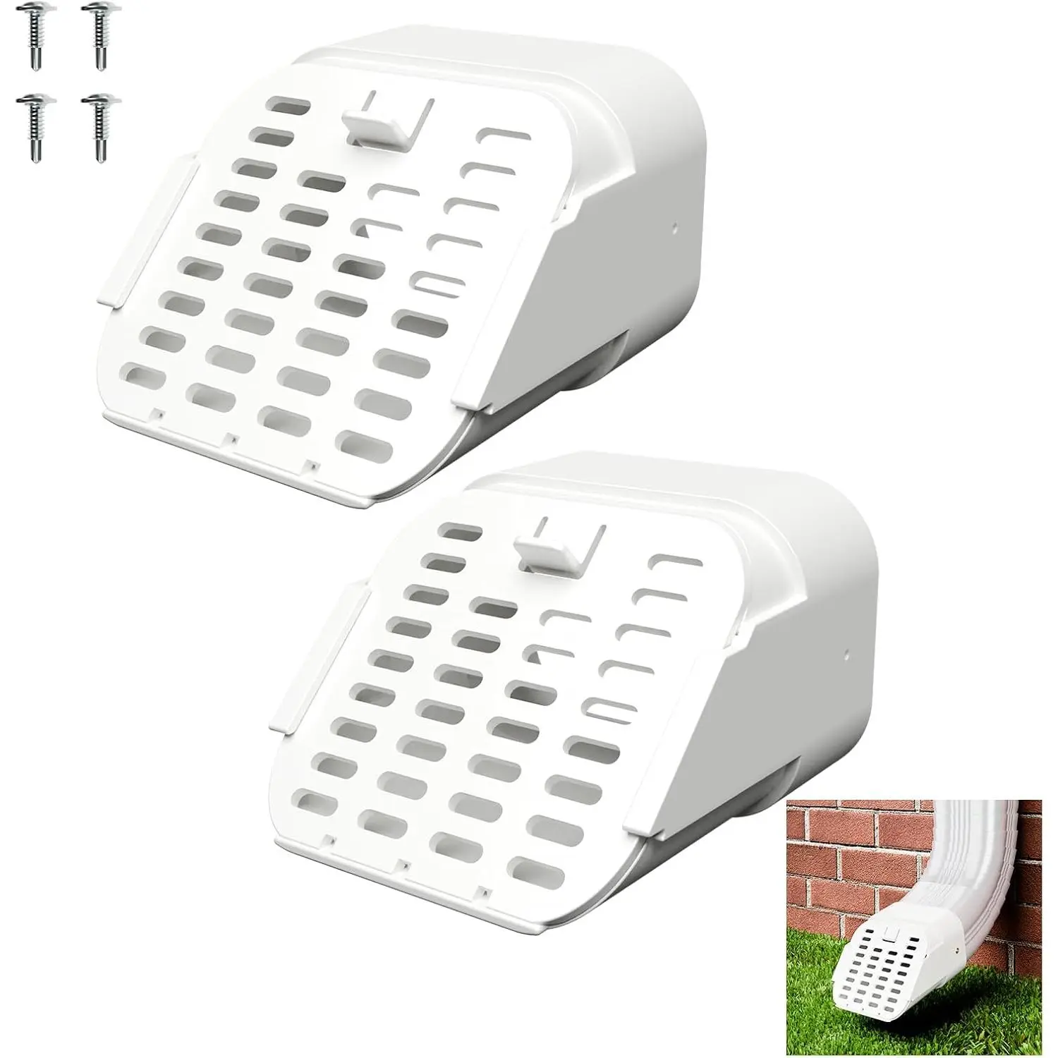 2-Pack Gutter-Downspout Rodents Guard - Gutter Downspout Extension Accessory, Protect Your Gutter Downspout from Small , Fit Type-A 2" x 3" Downspout Elbows (2"x3" (2-Pack))