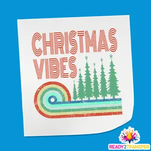 Christmas Vibes Trees DTF Transfer