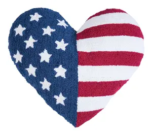 Flag Stars and Stripes Throw Pillow by Valerie