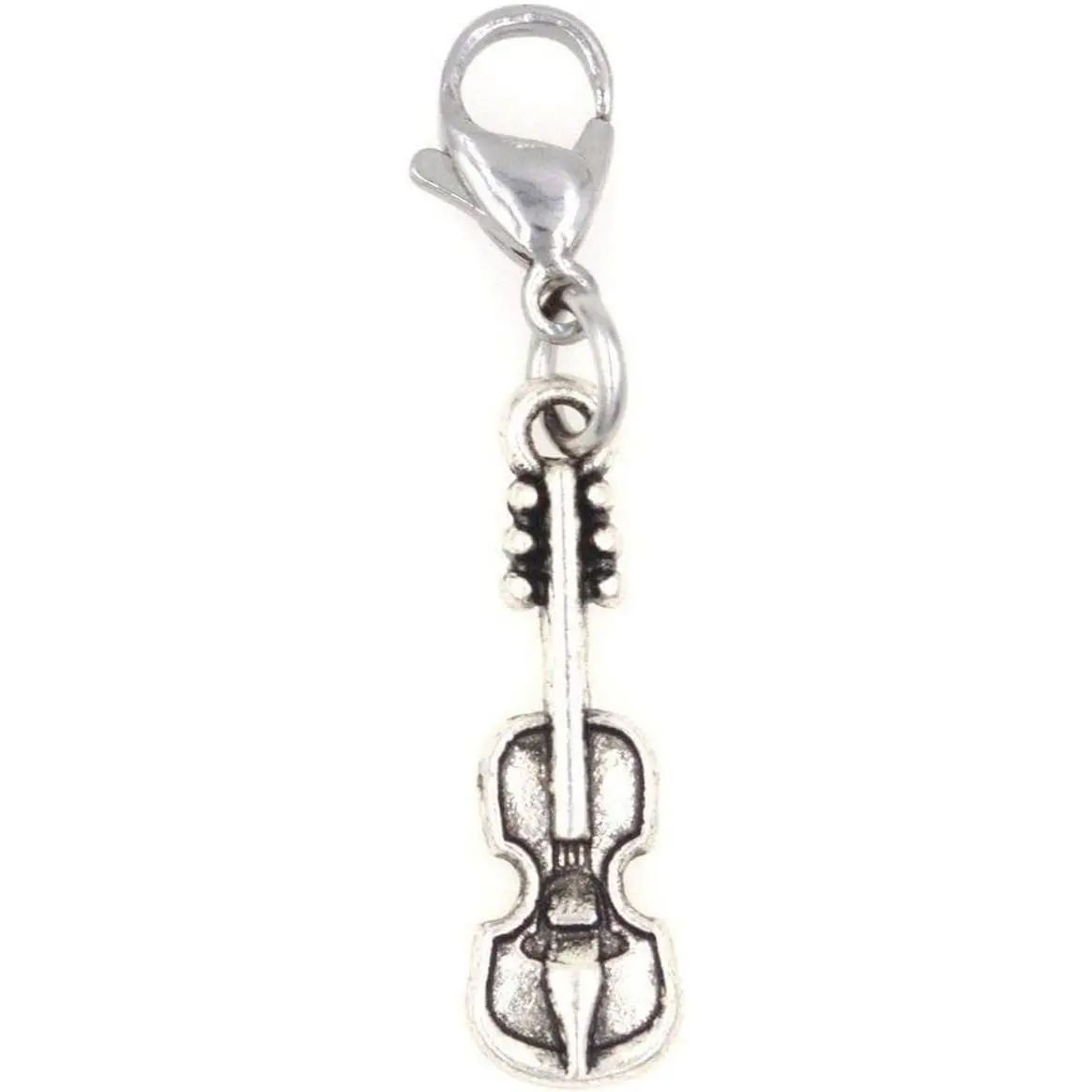 Cello Violin Viola Bass Instrument Clip on Charm Necklaces Bracelets 102G