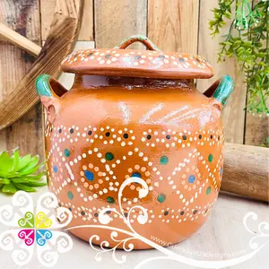 Small Capula Sencillo Olla de Barro Con Tapa - Capula Sencillo Clay Kitchen