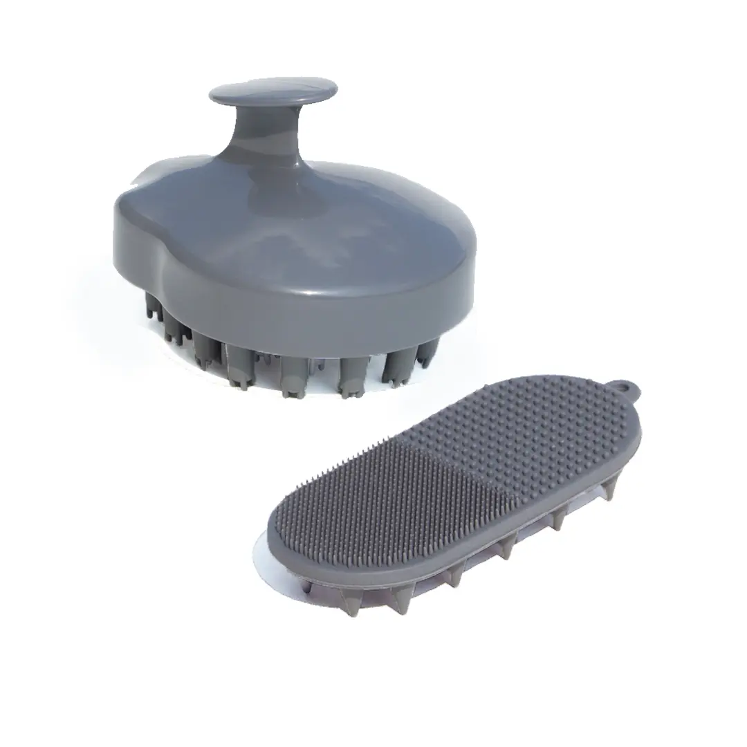 PuffCuff Silicone Personal Body Scrubber - Exfoliating Shower Scrubber & Scalp Massager Duo, Adult Face Massager, Beard Grooming Tool, Circular Motion Manual Massage Accessory, Shower Brush (Beauty & Personal Care)