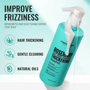 FRENCCIGA Rosemary Thickening Shampoo for Thin & Fine Hair 16.9 FL.OZ - Gently Cleanses Strengthens Brittle Hair with Botanical Nourishment & Natural Oils | Natural Ingredients | Salon Exclusive Formula | Cleansing Conditioner black hair dye shampoo