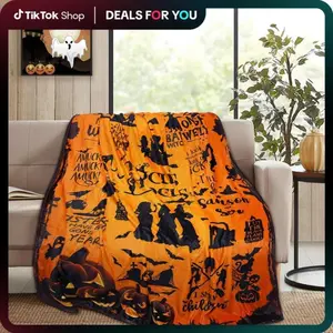 Hocus Pocus Movie Witch Blanket Halloween Throw Blankets For Women Witch Flannel Fleece Blankets For Couch Sofa Bed Bedroom Chair Decor Halloween Decorations Blanket Young Adults Men Women Boy Girl Gift Horror Soft
