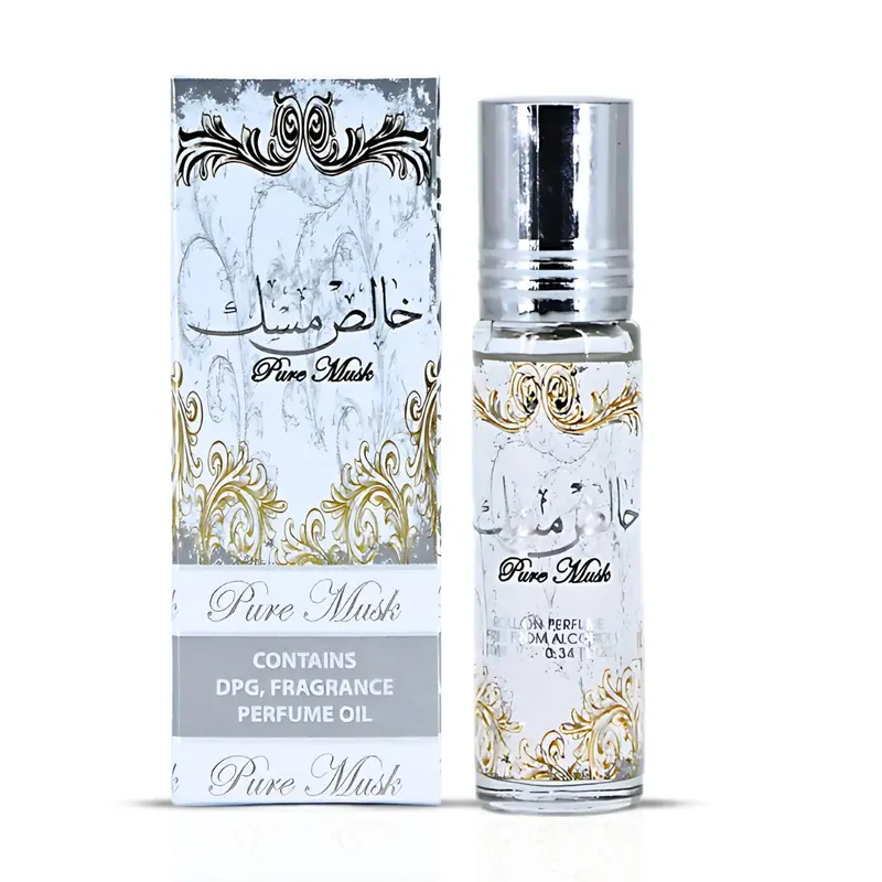 Pure Musk Roll On Perfume Oil CPO 10ML (0.34 OZ) By Ard Al Zaafaran | A Whisper Of Pure White Musk, Perfect For Subtle Elegance.