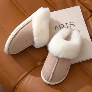 Women's Winter Plush Slippers, Slip On for Women Indoor Outdoor,Thick Sole Shoes, Anti-Skid Cozy Home Footwear, Fall & Winter Comfortable Footwear Christmas