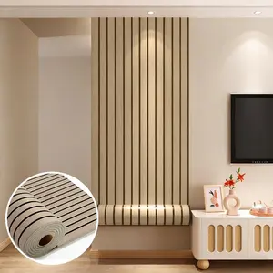 Self-Adhesive Foam Wall Sticker Roll, Decorative Wallpaper, 3D Grid Design, Matte Finish, Removable Vinyl Material, Ideal for Living Room, Bedroom, Kitchen