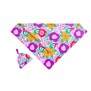 Florecitas Bamboo Swaddle and Beanie Set