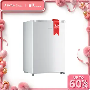 Upstreman mini freezer mini fridge 3.0 Cu.ft Small Mini Freezer Upright with Reversible Door Fast Cooling 5 Thermostat Ice Trays Defrosting Tools for Home Dorm White UP30 Compact Design Efficient Cooling
