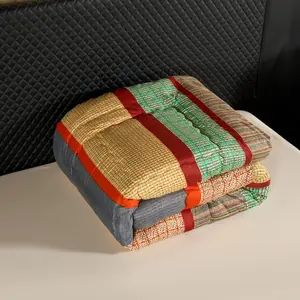 Boho Style Quilted Blanket, Thick Warm Winter Bedding, Dual-Sided Use, Multiple Sizes Available, Home & Dormitory Use