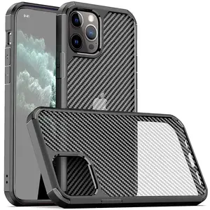 Carbon Fiber Pattern Anti Drop Matte Case for iPhone 16 15 14 13 12 11 Pro Max