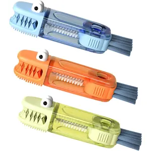 3 in 1 Cup Lid Gap Cleaning Brush Set, Multifunctional jar  Cleaning Tools,  Kitchen Crevice Brush Tools (Green/Blue/)