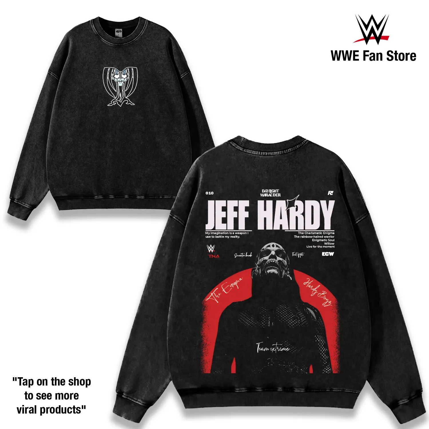 Men's Jeff Hardy Enigma Vintage Wrestling Tee - WWE TNA ECW