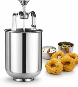 Stainless Steel Premium Vada Maker Machine for Crispy Evenly Shaped Medu Vadas - Easy South Indian Donut Maker for Home Kitchen, Durable Wada Dispenser with Comfortable Grip