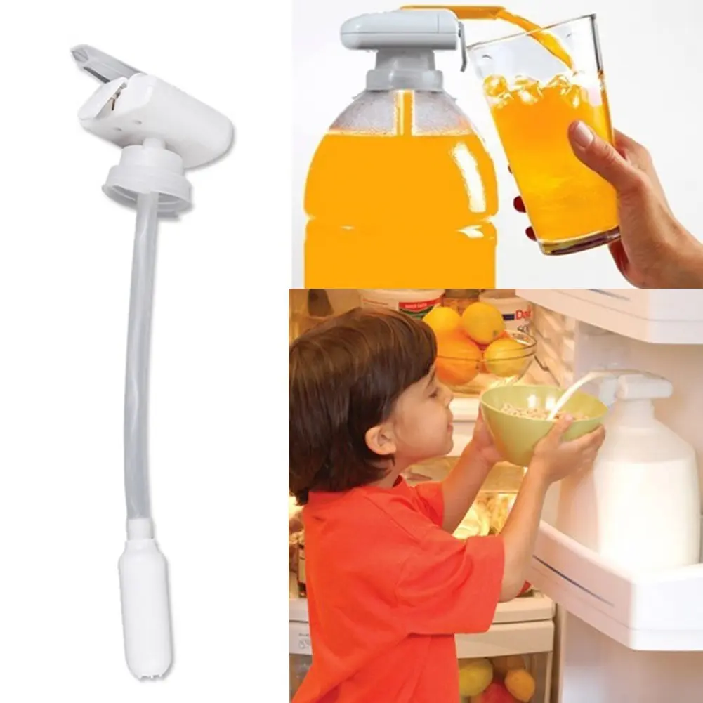 Automatic Drink Dispenser Electric Water Pump Household Orange Juice Milk Water Dispenser Drinking Fountain Press Pipette Agua Universal Automatic Water Drink Fruit Juice Beverage Dispenser Spill-Proof Tool