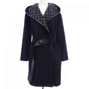 Pre-owned Louis Vuitton Other Small Leather Goods Hooded Wrap Wool Coat
