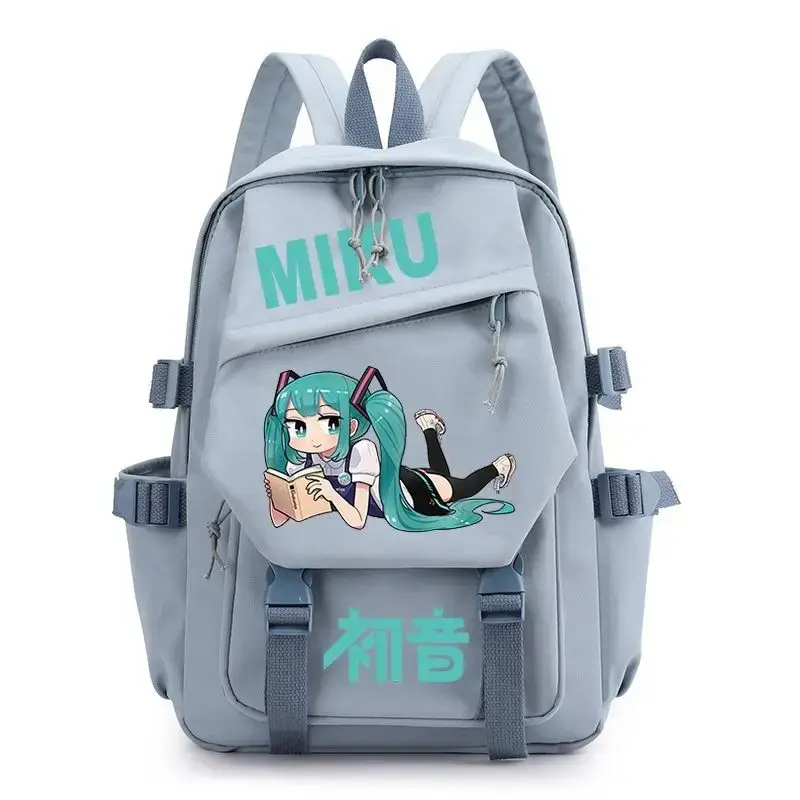 Animation Hatsune Miku HD Printed Backpack Cartoon Portable Backpack Creative Large Capacity Soft Backpacks Storage Bag Gift