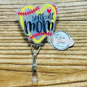 Softball Mom Badge Reel