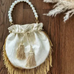 Ivory Handbag with Pearl Handle – Crossbody Option, Handmade Small Bags, Elegant and Versatile Shoulder Bag for Any Occasion, Unique Bags.