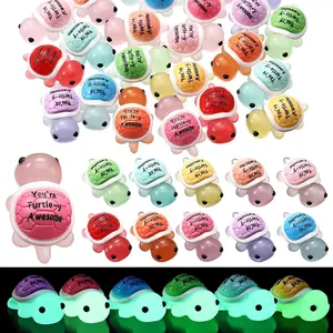 25 Pcs Mini Resin Turtles Emotional Tortoise Positive Funny Turtle Gifts Small Resin Toy Figures for Graduation Appreciation Employee Gifts