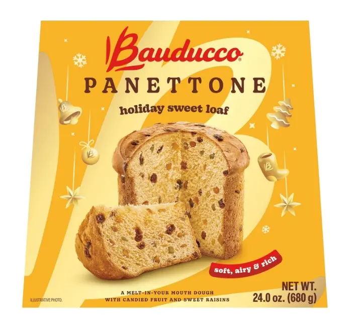 Bauducco Classic Panettone, 24.0 oz (Pack of 1) - Soft and Moist Bread with Candied Fruit and Raisins - Traditional Italian Slow Rise Dough Recipe