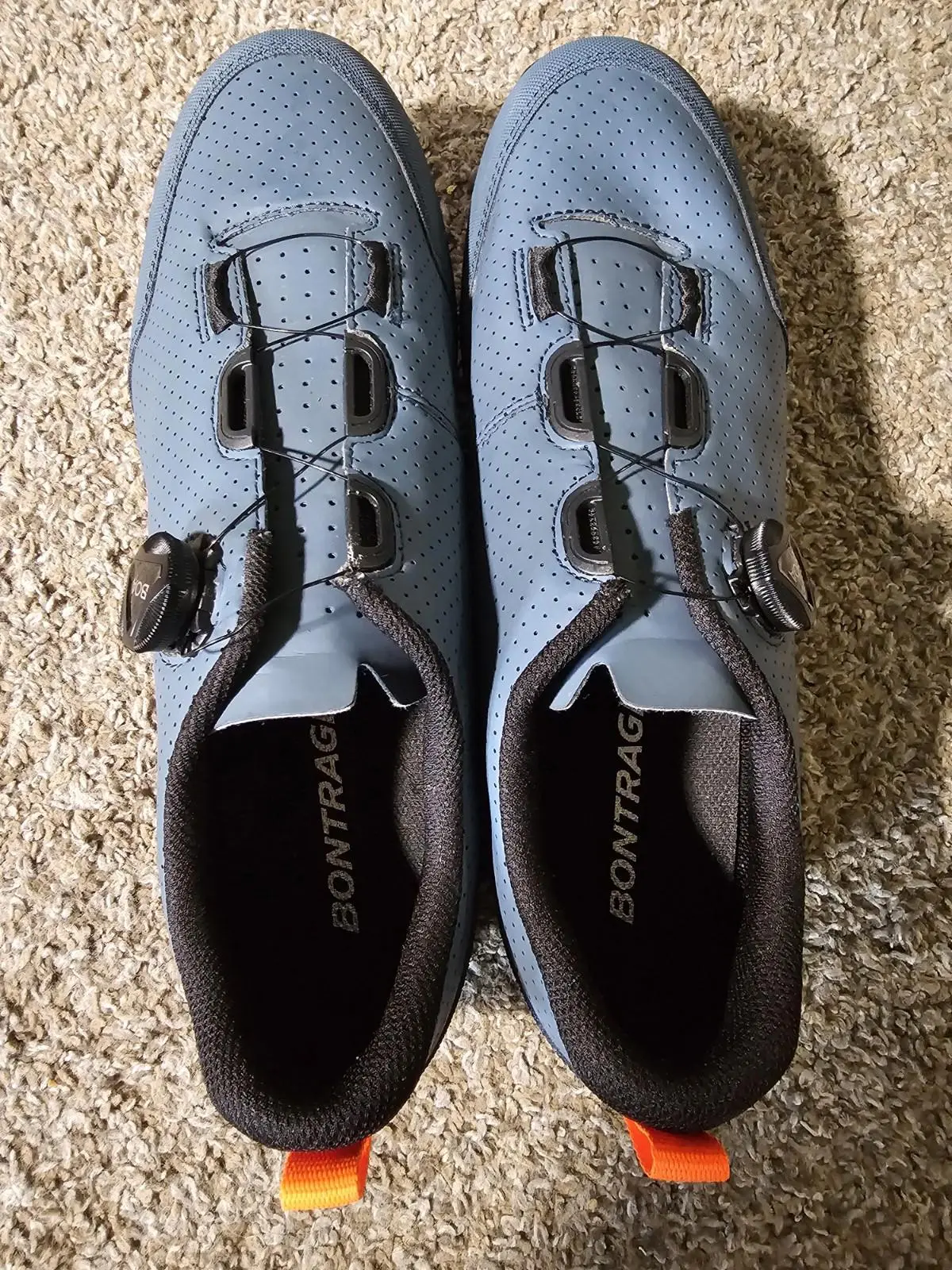 Bontrager Evoke Mountain Bike Shoe US13EU46 Blue/Orange TREK  display picture 2