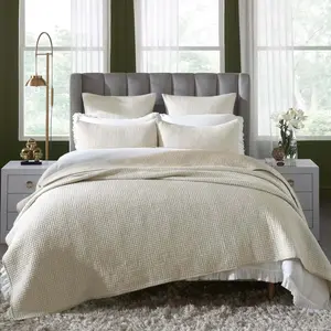 Maze Geometric Linen Coverlet