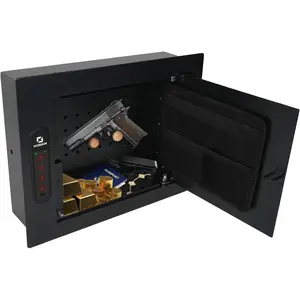 XDeer Hidden In Wall Safes Between Studs with Removable Pegboard,0.405 cuft Hidden Security Floor Safe with Key Lock for Handgun, Jewelry, Passport 1PCS
