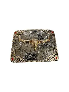 Bull Western Style Cowboy Belt Buckle Hebilla Vaquero Toro