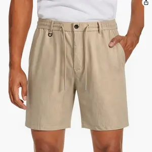 Alimen Men’s 7-Inch Inseam Golf Shorts with Zipper Pockets, Lightweight Quick-Dry Stretch Performance Shorts, Breathable Athletic Outfit for Summer Course & Travel Wear