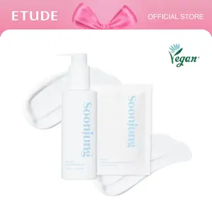 [ETUDE Official] Soonjung Cleansing Milk 6.8 fl oz (200ml) + 3.4 fl oz (100ml) Set | Gentle Hydration-Retaining Cleanse | Soothes Sensitive Skin | pH-Balanced Comfort
