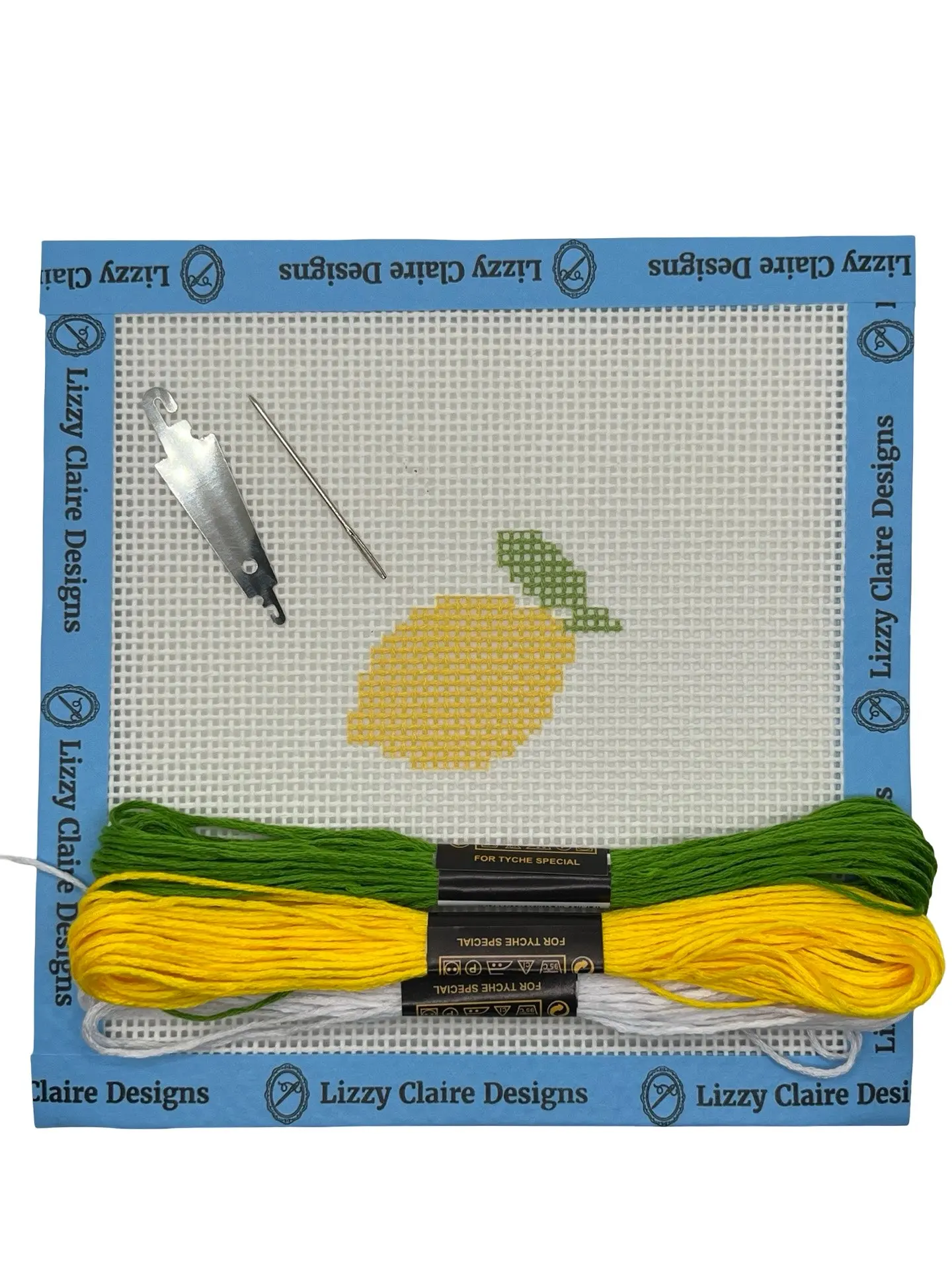 Lemon Beginner Kit - 13 mesh - 6 x 6 - Needlepoint Canvas