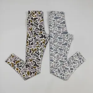 Athletic Sports Local Girl Seamed Leggings for Women Camo Pattern Sportswear Workout Running Clothes Spandex For Gym