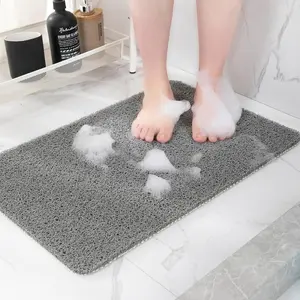 Non-Slip Bathtub Mat, Anti Slip Shower Mat, Fast Drying Bathtub Mats, Foot Scrubber Mat, Anti Slip Mat for Tub, Floor, Bathroom, Kitchen, Home, Hotel (Grey 71"*24")