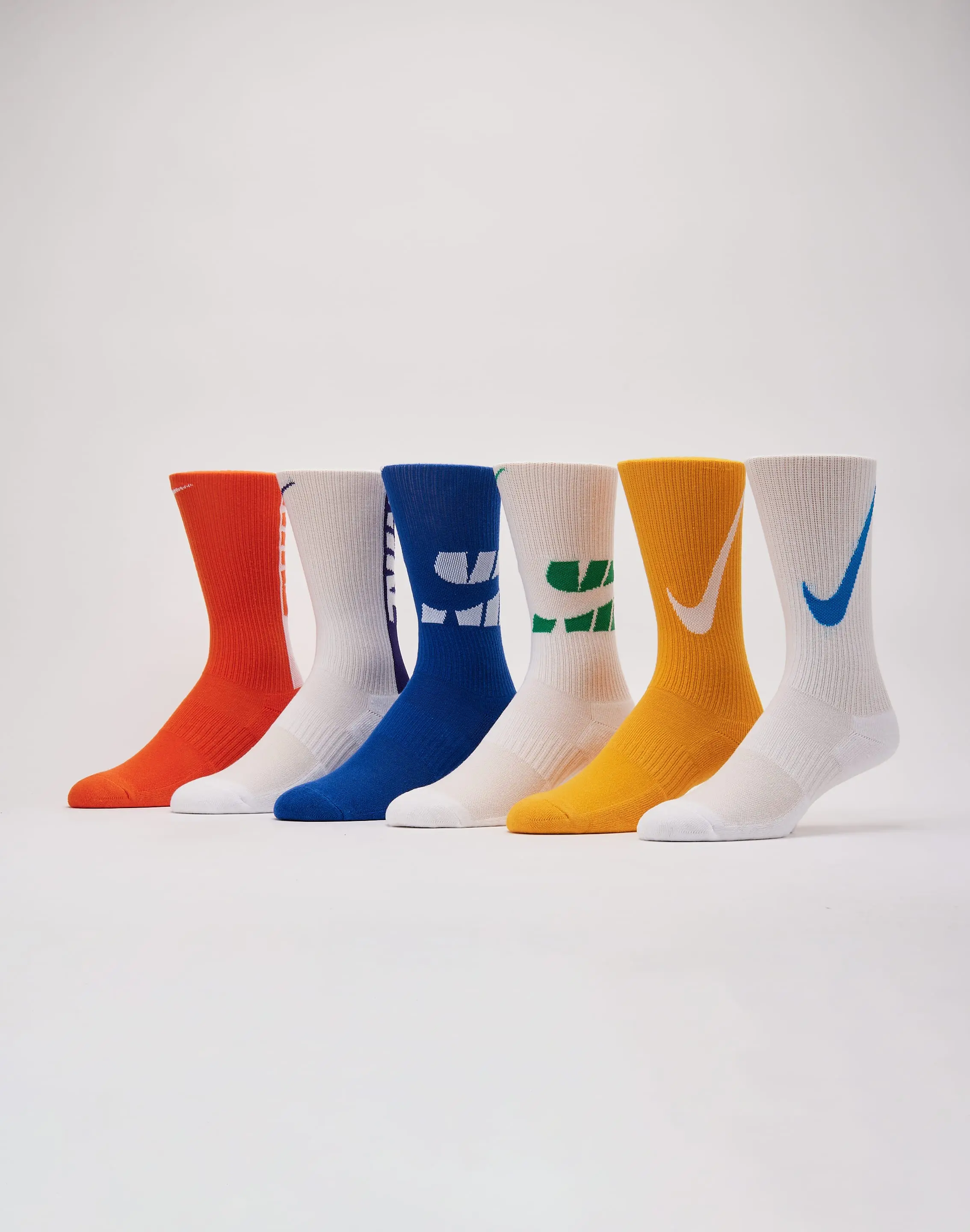 Kids Nike Everyday Cushioned Crew Socks 6-Pack Grade-School