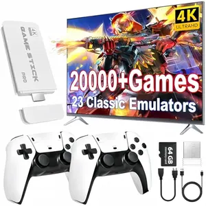 20000+ Games Wireless Retro Game Stick, Vintage Game Stick 4K HD Output System, 2.4G Wireless Controllers, 64GB TF Card for All Ages - Console,TikTokShopBlackFriday,Halloween Christmas New Year Gift