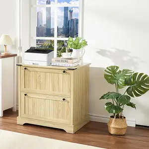 File Cabinet with 2 Drawers, 30" Farmhouse Filing Cabinets with Hanging File Folders,Home Office Filing Organizer for Letter Legal A4 Size Folder Storage,Wood Lateral Filing Cabinet